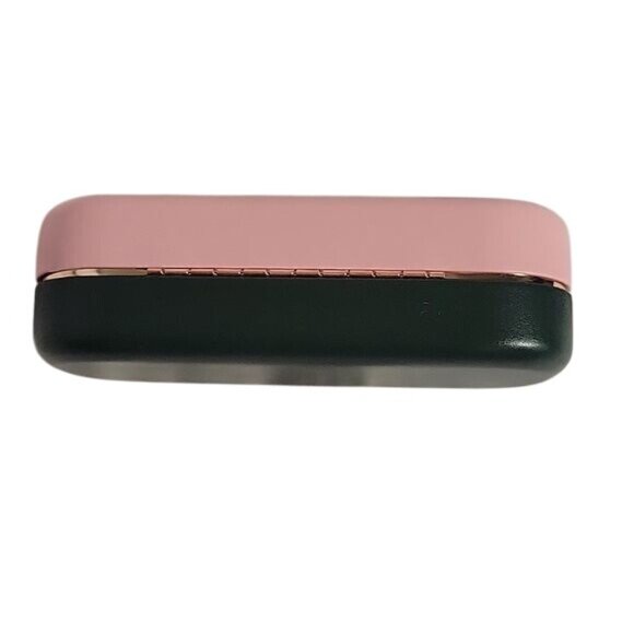 Kate Spade New York Pink & Green Eyeglass Case Gold Trim designer luxury summer - Picture 3 of 4